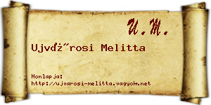 Ujvárosi Melitta névjegykártya
